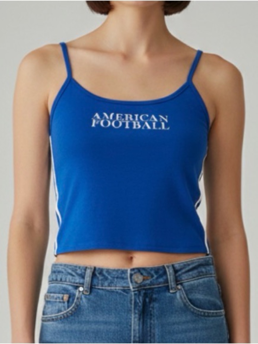 Wild Fable ‘American Football' Spaghetti Strap Crop Tank Top